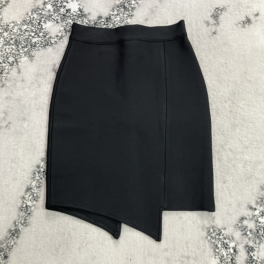 NBD x Naven Pencil Skirt Womens Size XS Black Bandage Asymmetrical